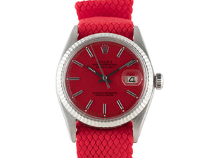 Rolex DATEJUST 1601 SS with "Stella" Red Dial