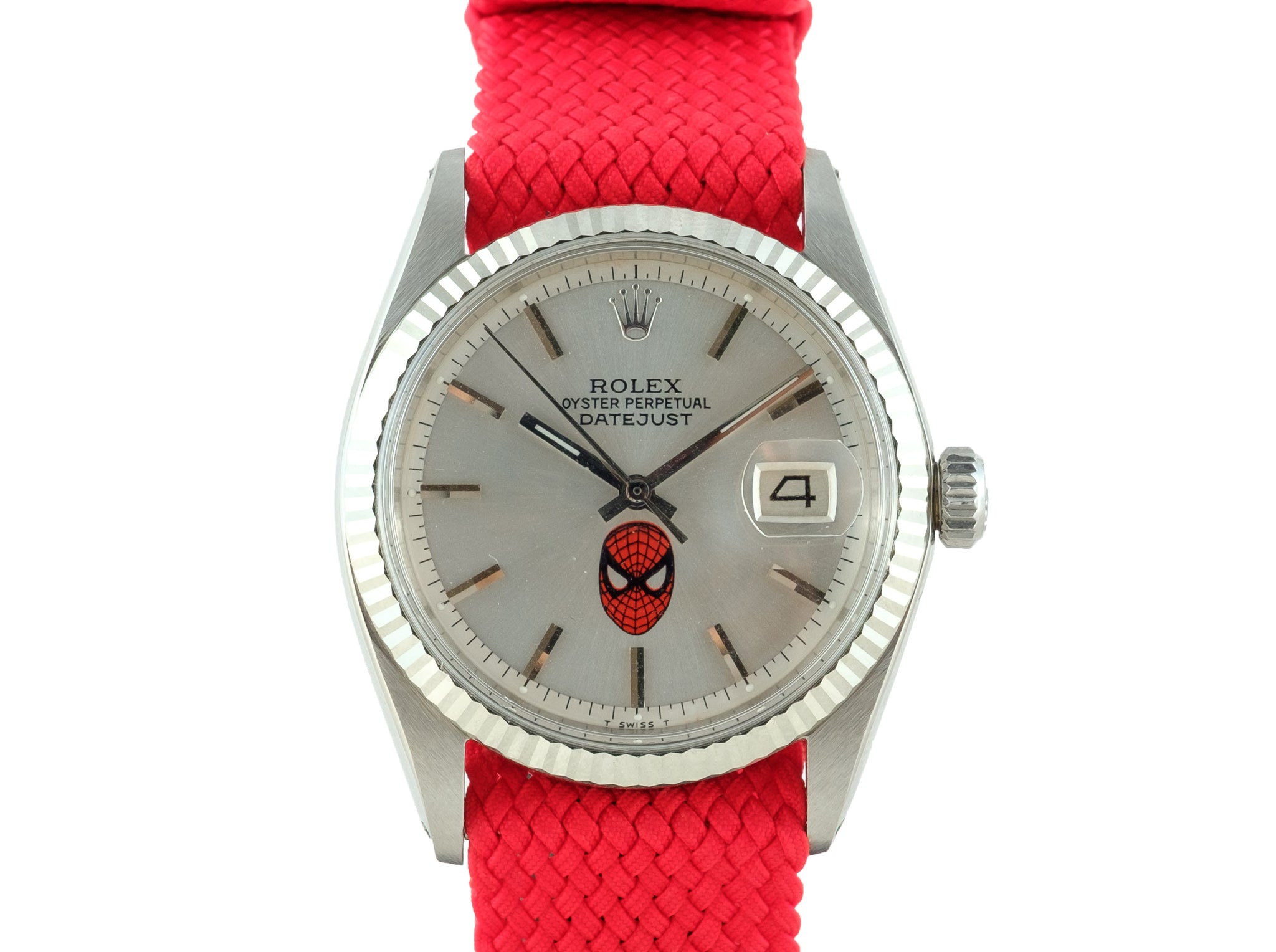Rolex DATEJUST 1601 SS Silver Dial X Spiderman Fashion Plus Vintage