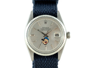 Rolex DATEJUST 1601 SS Silver Dial X Popeye