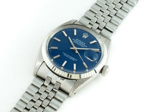 Rolex DATEJUST 1601 SS with Matte Blue Dial