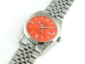 Rolex DATEJUST 1601 SS with "Stella" Dark Orange Dial