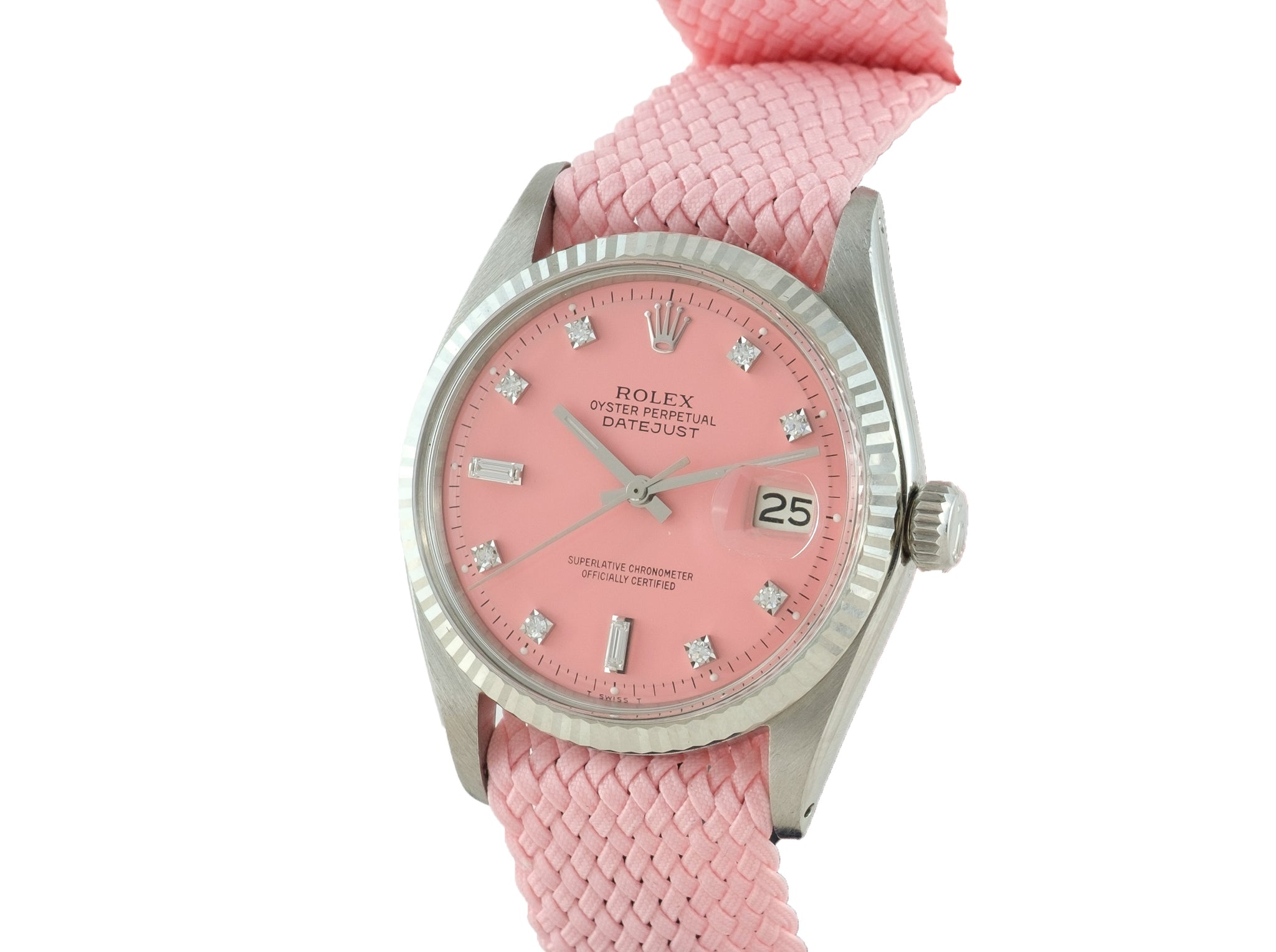 Rolex Datejust Pink Gold 1601 Pink Diamond Dial