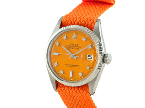 Rolex DATEJUST 1601 SS with "Stella" Light Orange Diamond Dial
