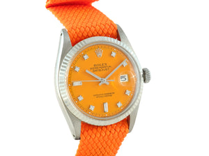 Rolex DATEJUST 1601 SS with "Stella" Light Orange Diamond Dial