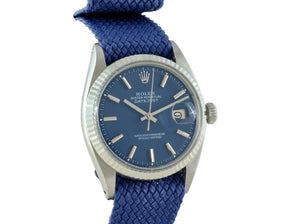 Rolex DATEJUST 1601 SS with Matte Blue Dial