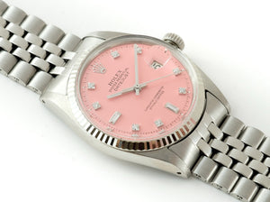 Rolex DATEJUST 1601 SS with "Stella" Pink Diamond Dial