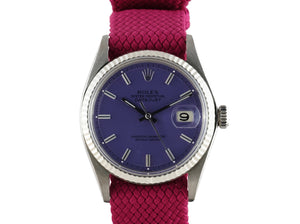 Rolex DATEJUST 1601 SS with "Stella" Purple Dial