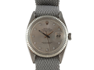 Rolex DATEJUST 1601 SS with Silver Diamond Dial
