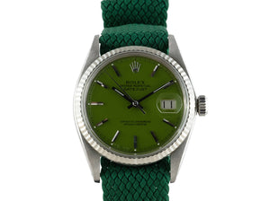Rolex DATEJUST 1601 SS with "Stella" Light Green Dial