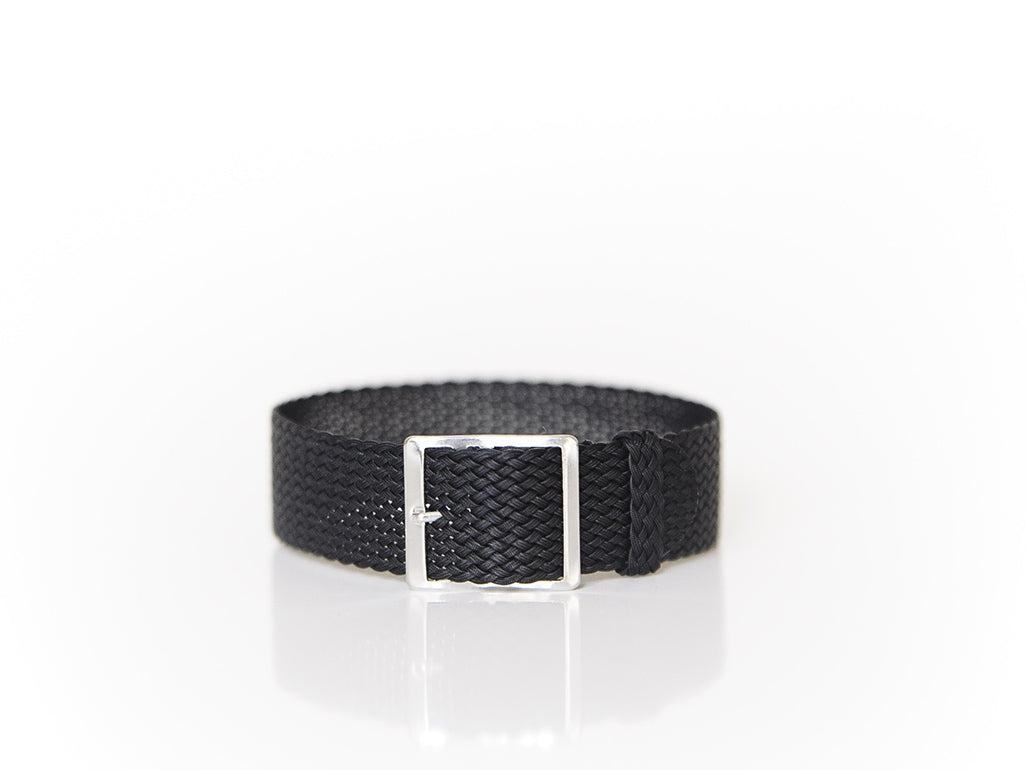 Black Woven Perlon Strap