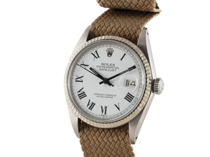 Rolex DATEJUST 1601 SS with White Buckley Dial