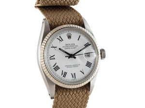 Rolex DATEJUST 1601 SS with White Buckley Dial