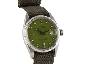 Rolex DATEJUST 1601 SS with "Stella" Light Green Diamond Dial