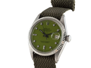Rolex DATEJUST 1601 SS with "Stella" Light Green Diamond Dial