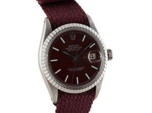 Rolex DATEJUST 1601 SS with "Stella" Oxblood Dial