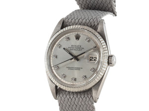 Rolex DATEJUST 1601 SS with Silver Diamond Dial
