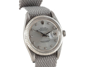 Rolex DATEJUST 1601 SS with Silver Diamond Dial