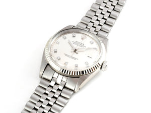Rolex DATEJUST 1601 SS with Silver Diamond Dial