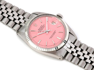 Rolex DATEJUST 1601 SS with "Stella" Pink Dial