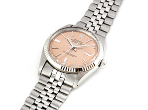 Rolex DATEJUST 1601 SS with Glossy Salmon Dial