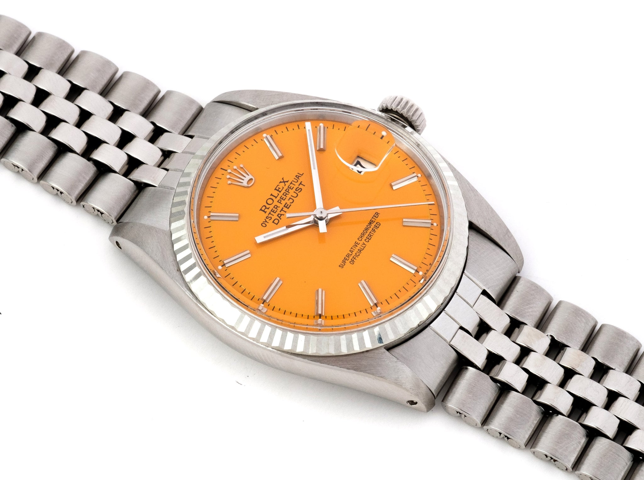 Rolex DATEJUST SS with "Stella" Light Orange Dial Fashion Plus Vintage