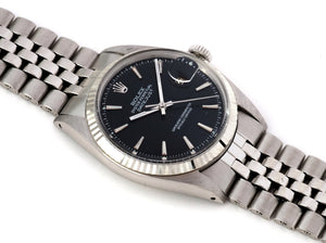 Rolex DATEJUST 1601 SS with Matte Black Dial