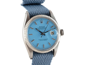 Rolex DATEJUST 1601 SS with "Stella" Sky Blue Dial